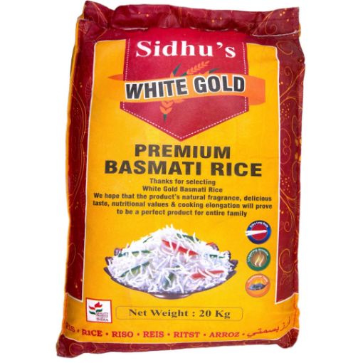 Bild von Sidhu's White Gold Premium RED Basmati Rice 20kg