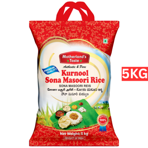 Bild von Motherland's Taste Kurnool Sona Masoori Rice 5kg